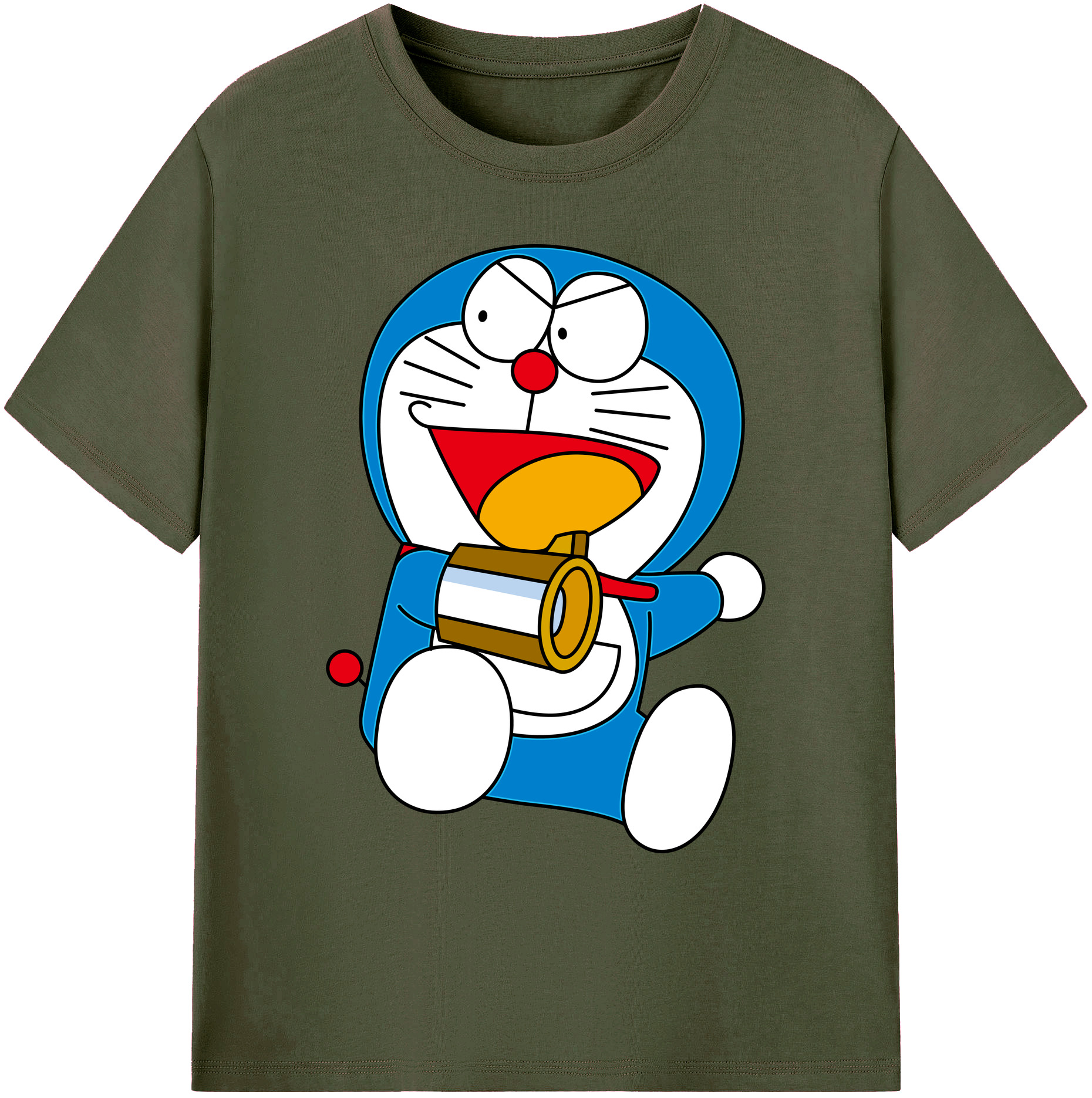 （画像用） ドラえもん Doraemon 綿100％ メンズ半袖Tシャツ｜肌触りやわらか＆通気性